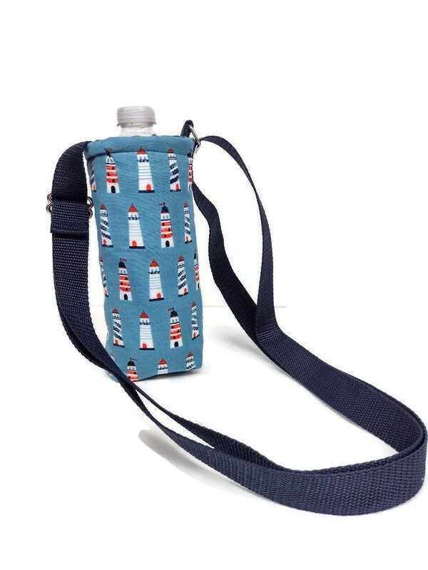 Lighthouse Insulated Water Bottle Holder with Adjustable Strap