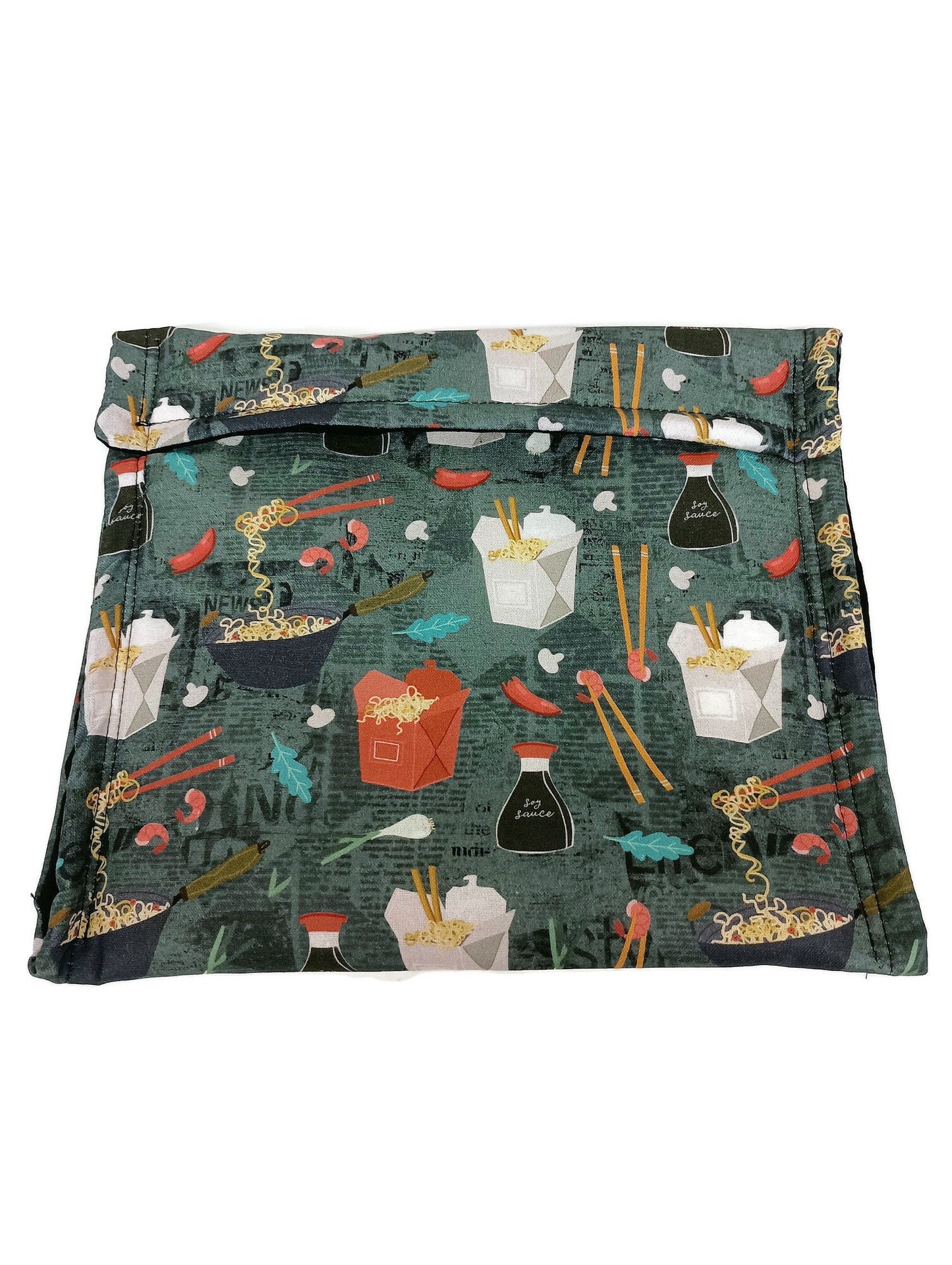 Potato Bag, Microwave Safe Potato Bag, Chinese Take Out Print Potato Bag, All Cotton bag for cooking potatoes, potato sack