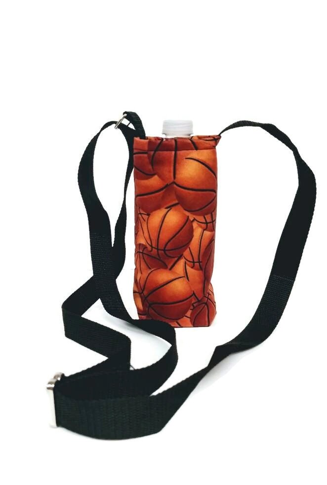 Basket Ball Insulated Water Bottle Holder with Adjustable Strap