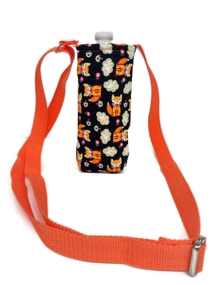 Foxy Dreams Fox Insulated Water Bottle Holder with Adjustable Strap