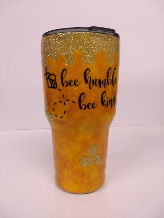 Bee Hive, Honey, Be Humble and Kind 30 oz Tumbler with lid