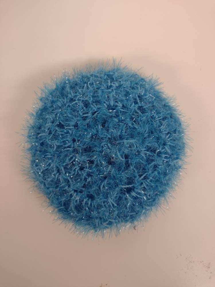 Blue Crochet Scrubby for dishes or cleaning