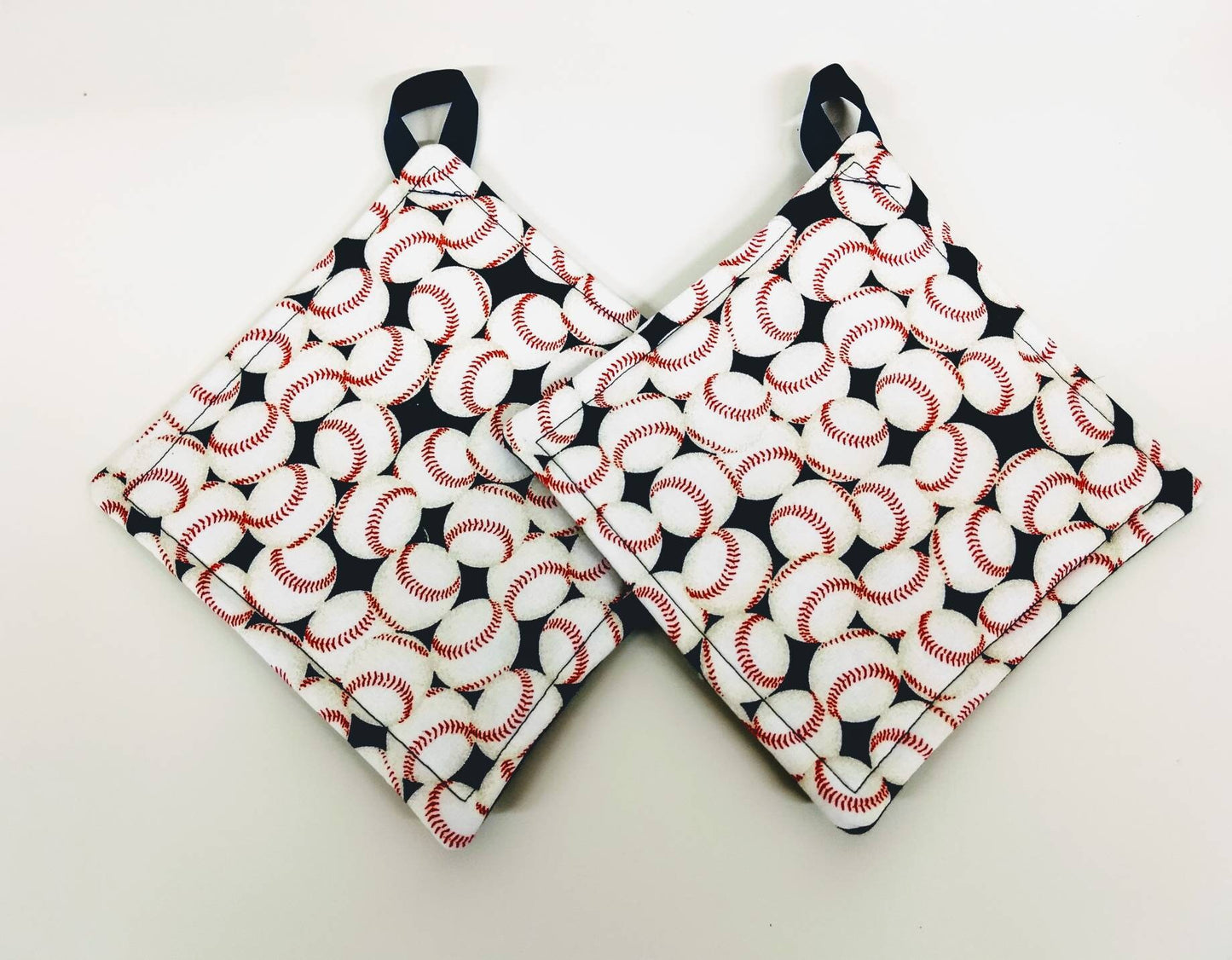 Pot holder for kitchen Pot Holder Set Oven Hot Pad Pot Holder for Cooking or Baking in a Packed Baseball Fabric Print