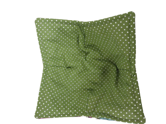 Bowl Cozy, Microwave Safe Cotton Soup Hot Bowl Pot Holder, Cactus Lovers Gift, House Warming Gift, in a Green Cactus Fabric Print