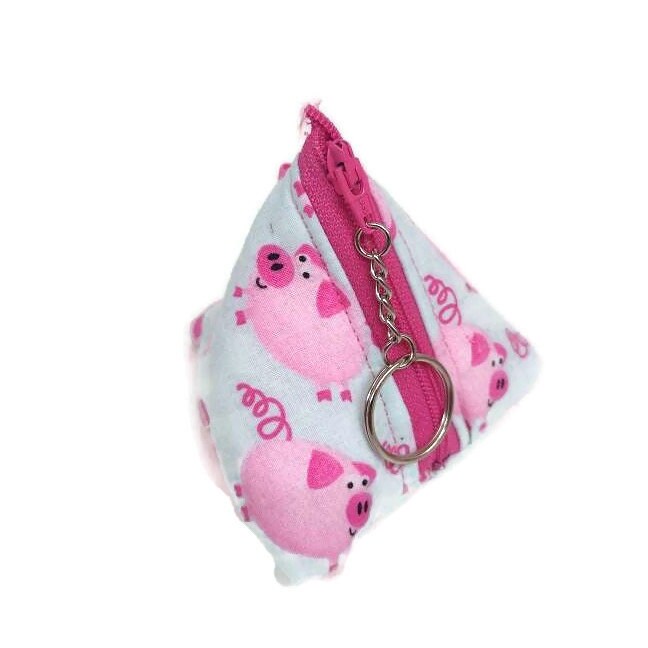 Little piggy Keychain with Zipper