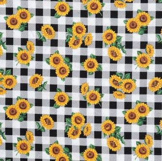 Baked Potato Bag in a Plaid Sunflower Fabric Print by Sewuseful Studios