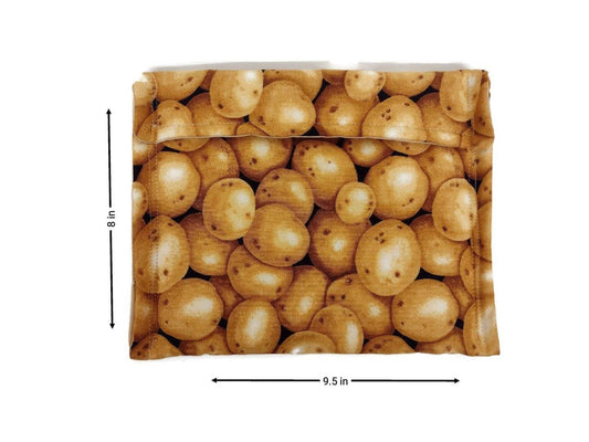 Potato Bag, Microwave Safe Potato Bag, Potato Print Potato Bag, All Cotton bag for cooking potatoes, potato sack