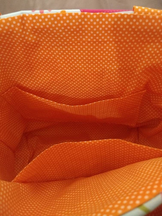 Spring Owl Beach Bag or Tote Bag with Pocket