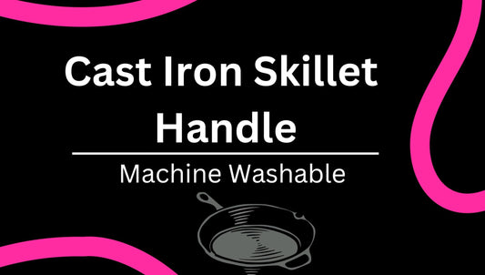 Cast Iron Skillet Handle Cover, Potholder Handle, Pop Sugar Skull Fabric Print - Washable