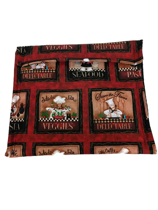 Potato Bag, Microwave Safe Potato Bag, Chef Print Potato Bag, All Cotton bag for cooking potatoes, potato sack