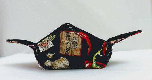 Bowl Cozy, Microwave Safe Cotton Soup Hot Bowl Pot Holder, Gumbo Gift, Chef Gift, House Warming Gift in a Cajun Louisiana Gumbo Fabric