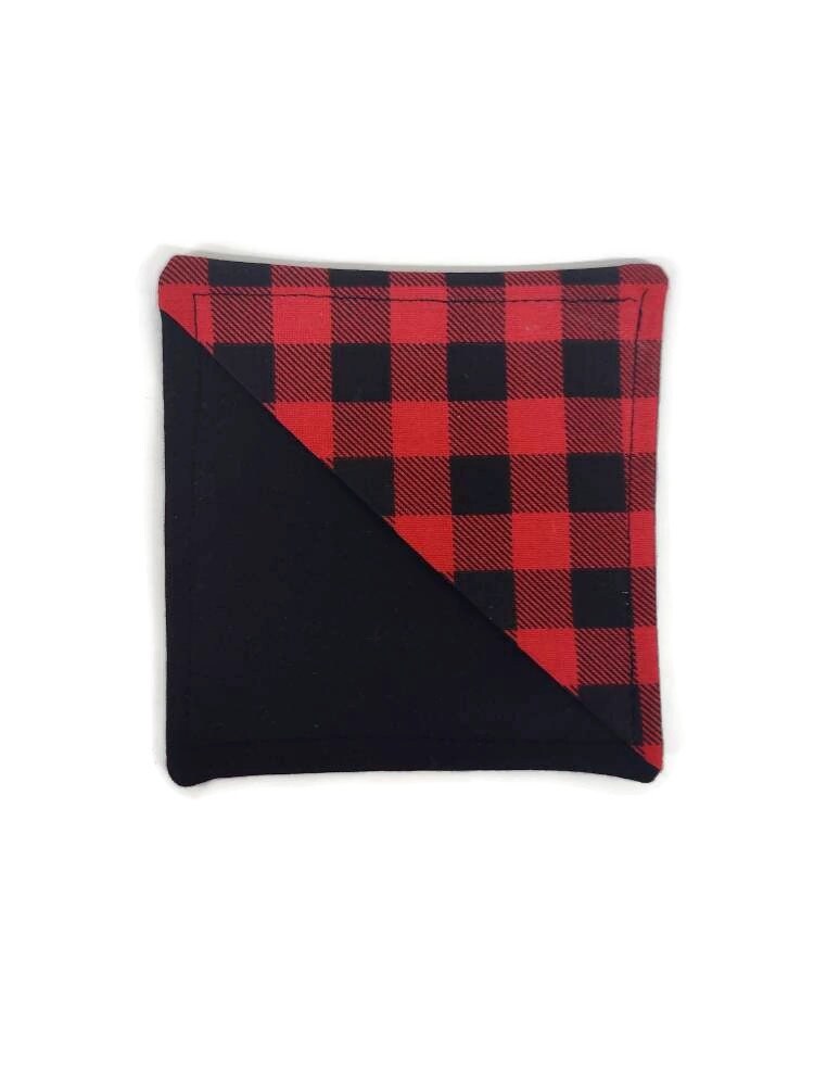 Buffalo Plaid Fabric Corner Bookmark, Stocking stuffer for reading lover