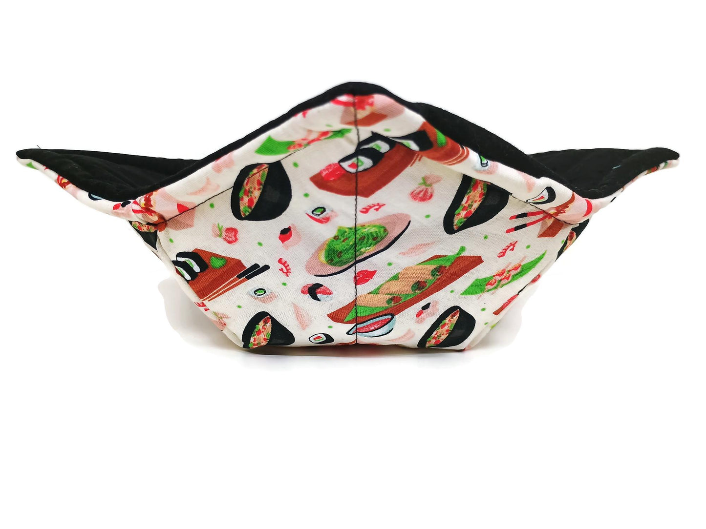 Bowl Cozy Quilted Cotton Microwave Safe Sushi Salad