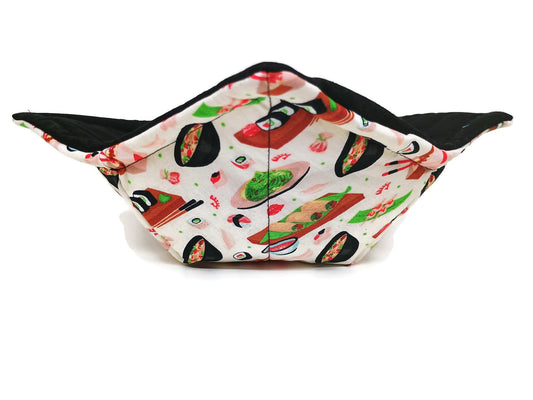 Bowl Cozy Quilted Cotton Microwave Safe Sushi Salad