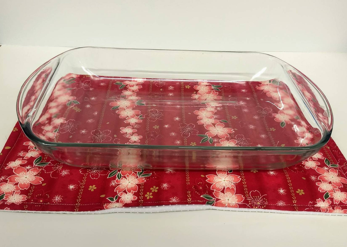 Tropical Flower Large 11 x 17 Casserole Potholder with Grip Backing