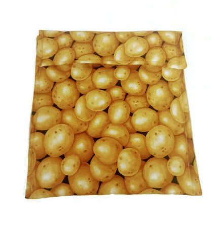 Potato Bag, Microwave Safe Potato Bag, Potato Print Potato Bag, All Cotton bag for cooking potatoes, potato sack