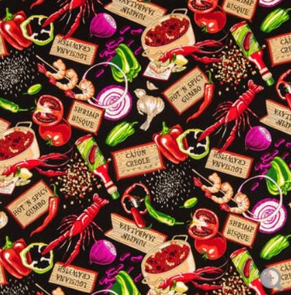 Pot holder for kitchen Pot Holder Set Oven Hot Pad Pot Holder for Cooking or Baking in a Cajun Gumbo Louisiana Fabric Print