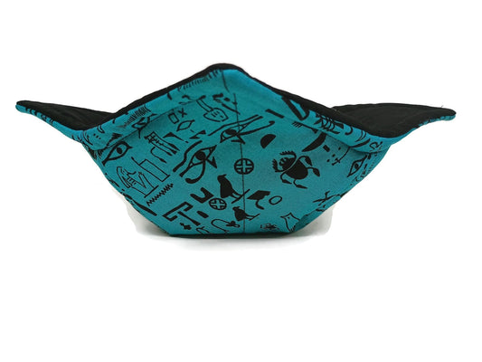 Bowl Cozy Quilted Cotton Microwave Safe Turquoise Eygptian