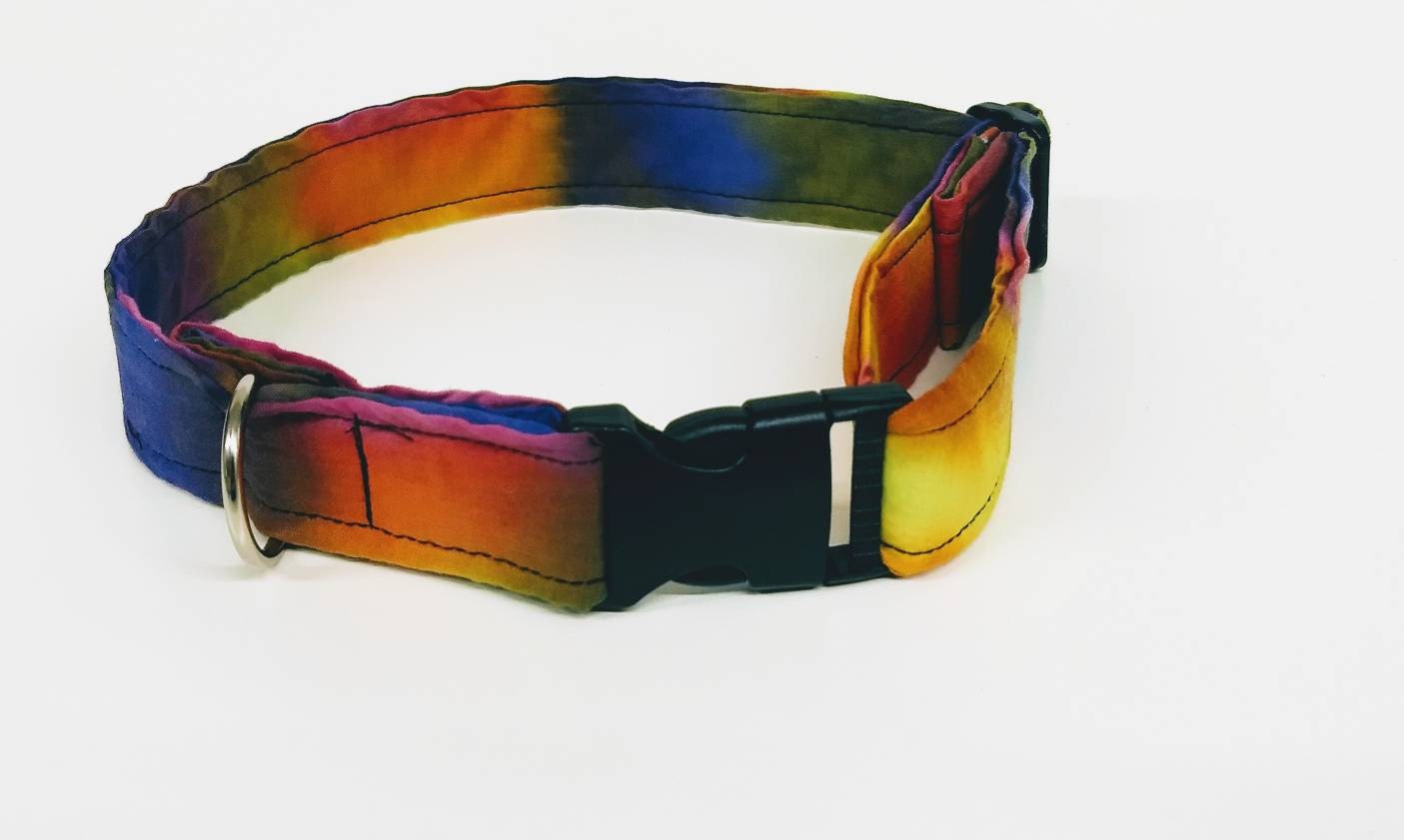 Large Tie Dye adjustable dog collar