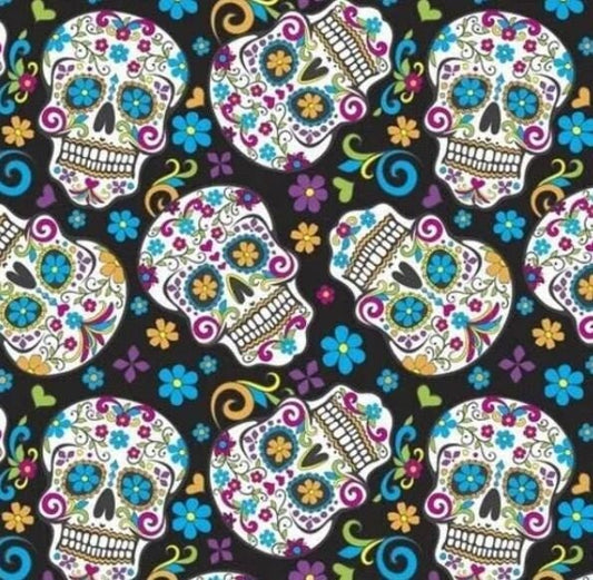 Bowl Cozy Microwave Safe Cotton Soup Hot Bowl Pot Holder in a Pop Sugar Skull and Hot Pink Fabric Print