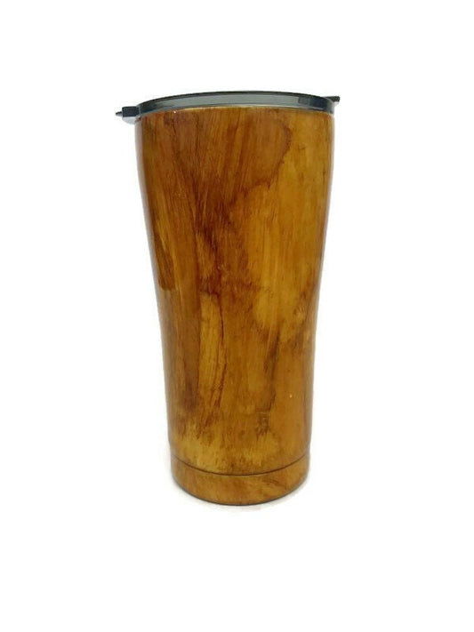 Wood, Wood Grain Tumbler cup, Father's Day 20 oz Tumbler with lid