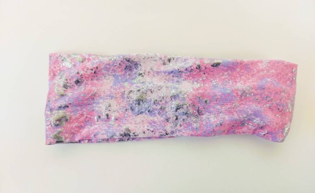 Pink Shimmer Stretchy Head Band or Wrap
