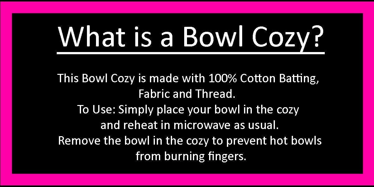 Bowl Cozy Microwave safe Cotton Hot Soup Bowl Pot Holder in an Sea Life Fabric print