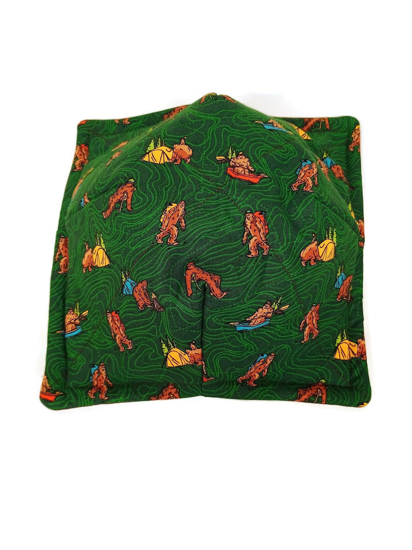 Bowl Cozy Quilted Cotton Microwave Safe Topographical Big Foot