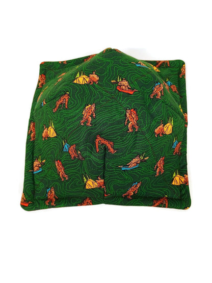 Bowl Cozy Quilted Cotton Microwave Safe Topographical Big Foot