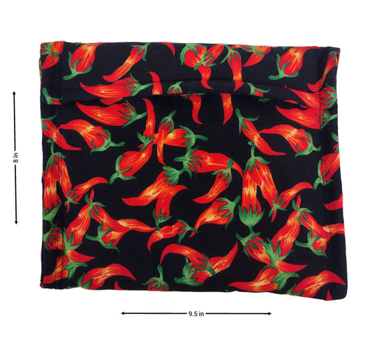Potato Bag in a Red Hot Chili Peppers Fabric Print by Sewuseful Studios LLC