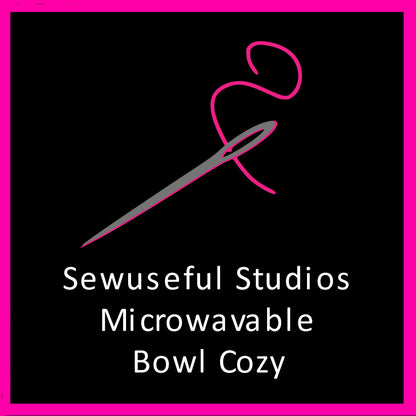 Bowl Cozy Microwave Safe Cotton Soup Hot Bowl Pot Holder in a Cappuccino Cup Fabric Print