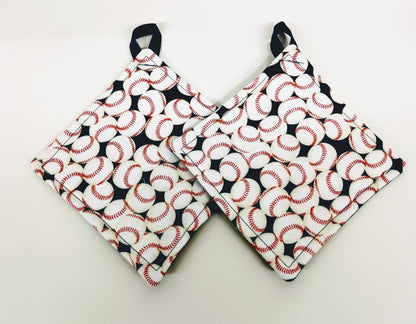 Pot holder for kitchen Pot Holder Set Oven Hot Pad Pot Holder for Cooking or Baking in a Packed Baseball Fabric Print