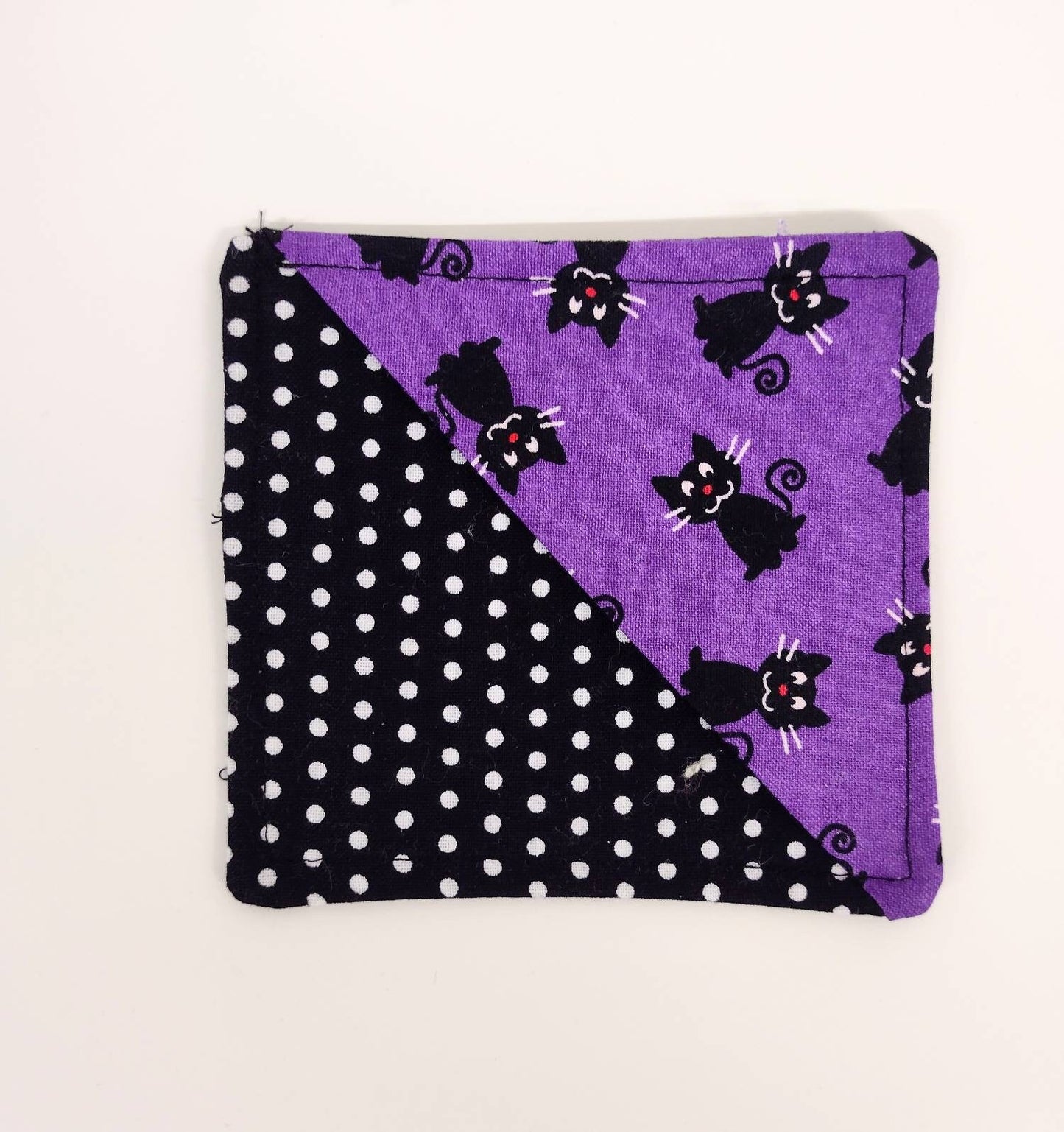 Black Cat Fabric Corner Bookmark, Stocking stuffer for reading lover