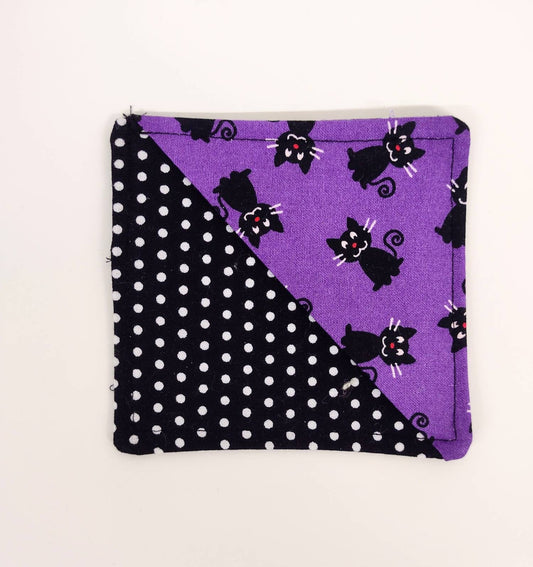 Black Cat Fabric Corner Bookmark, Stocking stuffer for reading lover