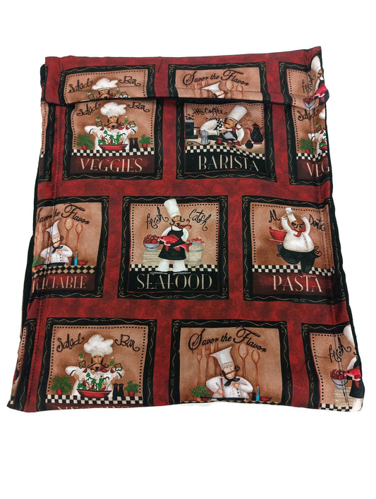 Potato Bag, Microwave Safe Potato Bag, Chef Print Potato Bag, All Cotton bag for cooking potatoes, potato sack