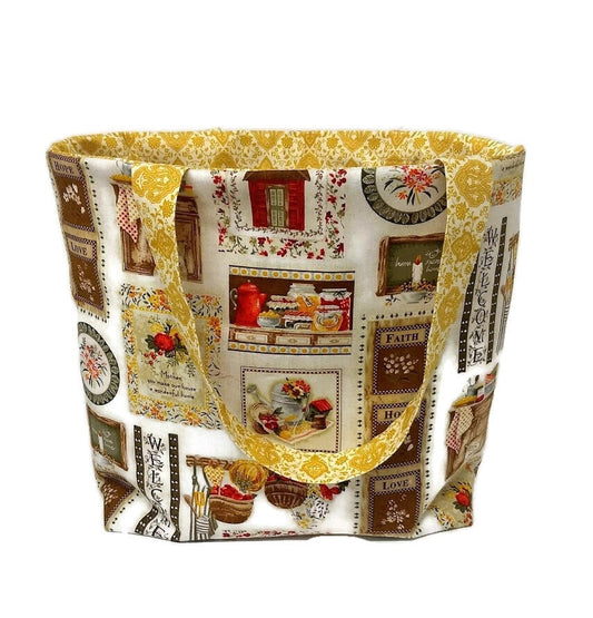 Old Country "Home Sweet Home" Beach Bag or Tote Bag with Pocket