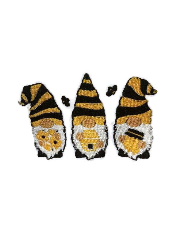 Bee Gnome Machine Embroidered chefs apron