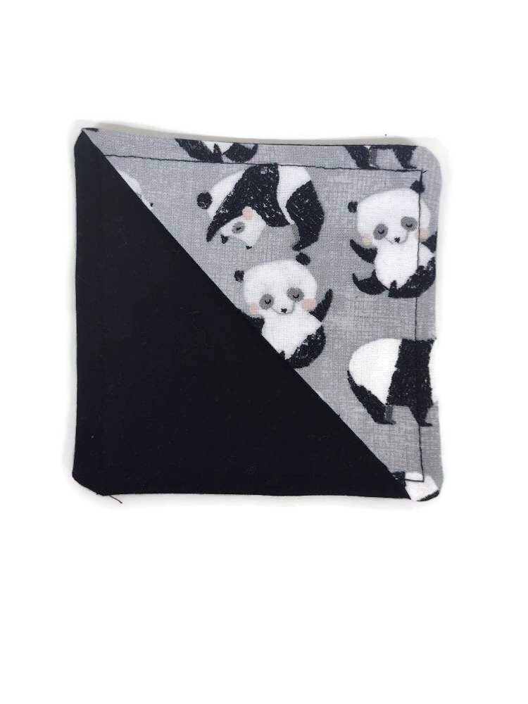 Happy Panda Fabric Corner Bookmark, Stocking stuffer for reading lover