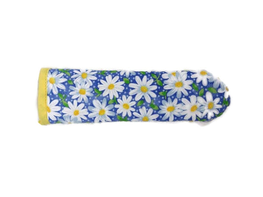 Blue and Yellow Daisy Cast Iron Skillet Potholder Handle Cover