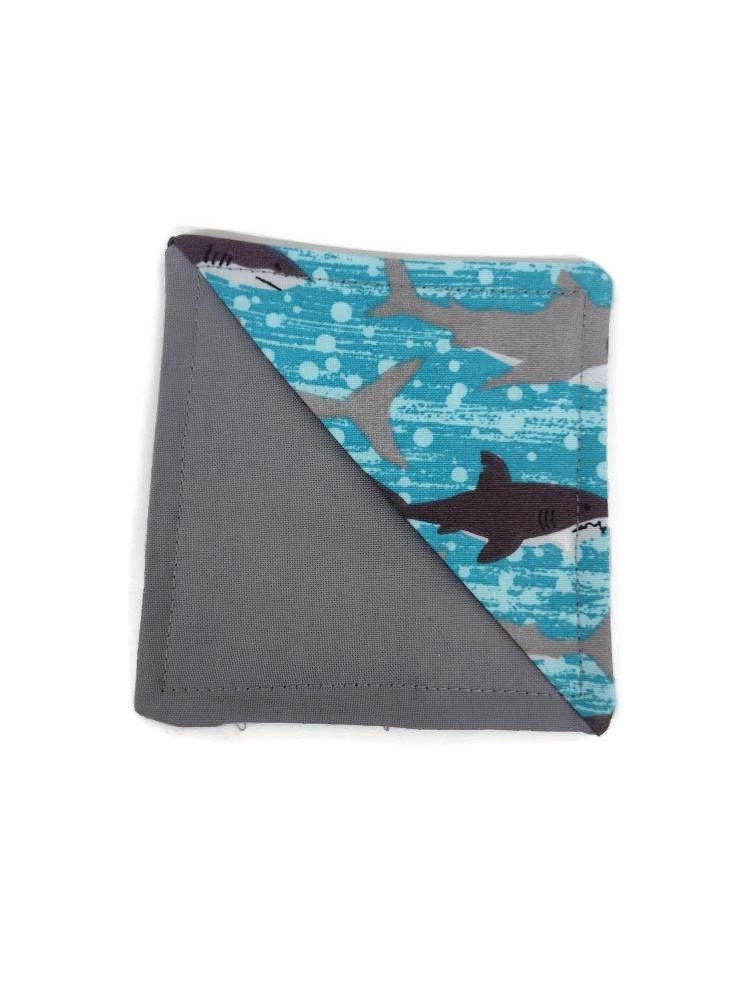 Bookmark for the Corner of a book in a Grey Shark Fabric Pattern by Sewuseful Studios LLC