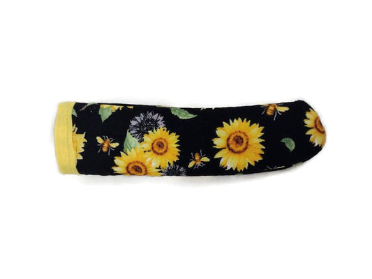Black Sunflower Cast Iron Skillet Potholder Handle Cover
