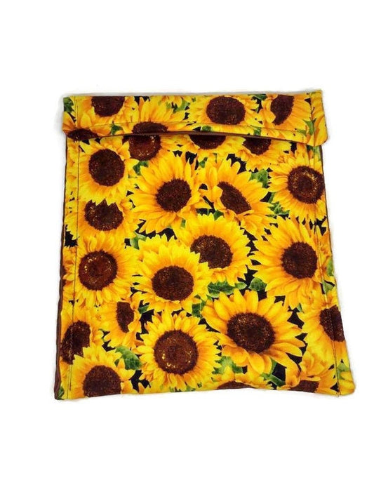 Potato Bag, Cotton Potato Cooker in a  Field of Sunflower Fabric Print by Sewuseful Studios