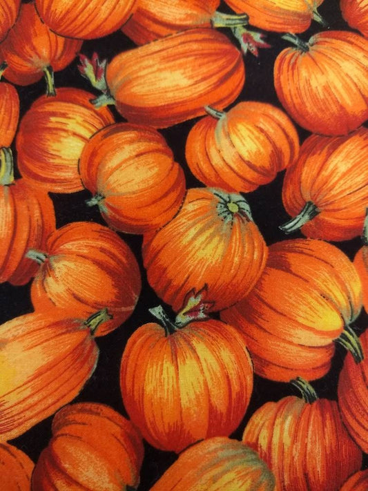 Potato Bag in a  Fall Pumpkin Fabric Print by Sewuseful Studios LLC