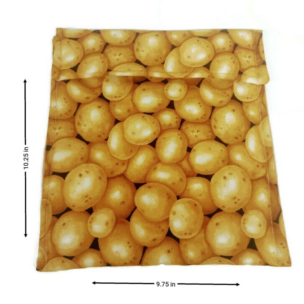 Potato Bag, Microwave Safe Potato Bag, Potato Print Potato Bag, All Cotton bag for cooking potatoes, potato sack