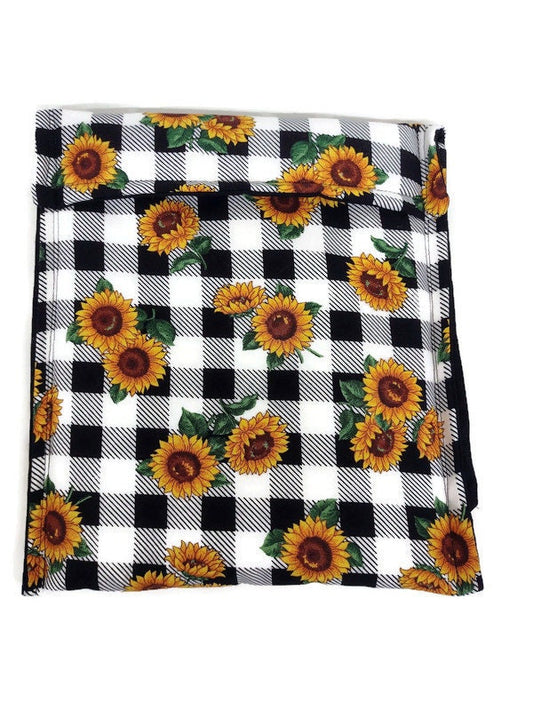 Baked Potato Bag in a Plaid Sunflower Fabric Print by Sewuseful Studios