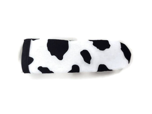 Cast Iron Skillet Handle Cover, Potholder Handle Cover in a Cow Hide Fabric Print - Washable