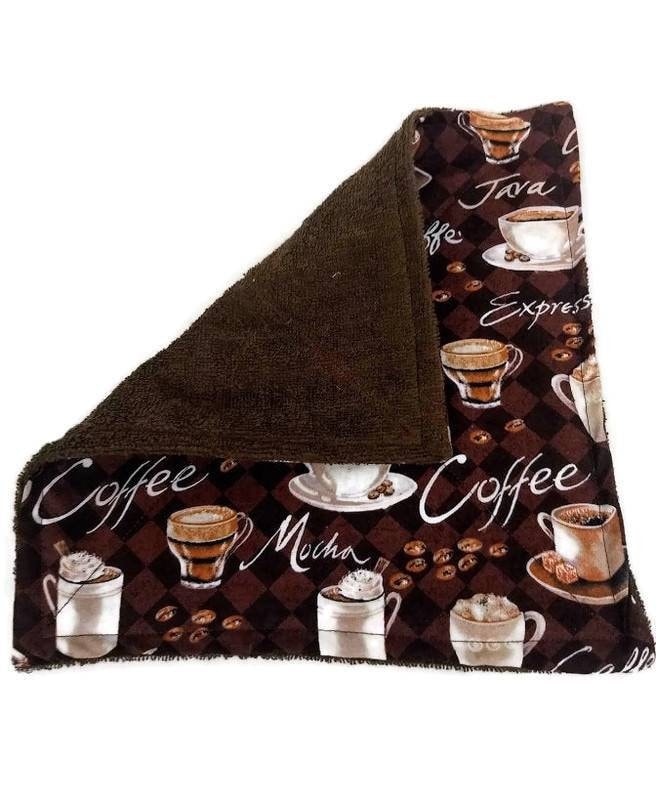 Kitchen Towel Terry Cloth set in Coffee Print