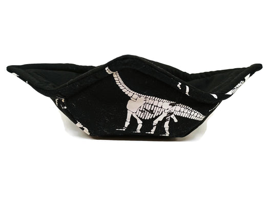 Bowl Cozy Quilted Cotton Microwave Safe Glow in the Dark Dinosaur Bones