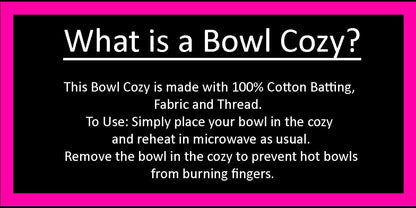 Bowl Cozy, Microwave Safe Cotton Soup Hot Bowl Pot Holder, Cactus Lovers Gift, House Warming Gift,  in a Green Cactus Fabric Print