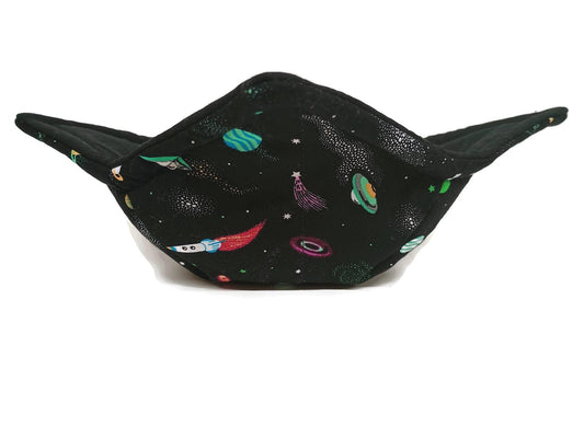 Bowl Cozy Quilted Cotton Microwave Safe Space and Planets